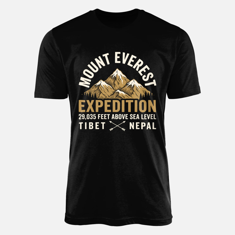 T-shirts: Mount Everest Expedition Vintage Badge