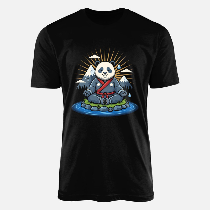 T-shirts: Meditating Panda in Lotus Pose