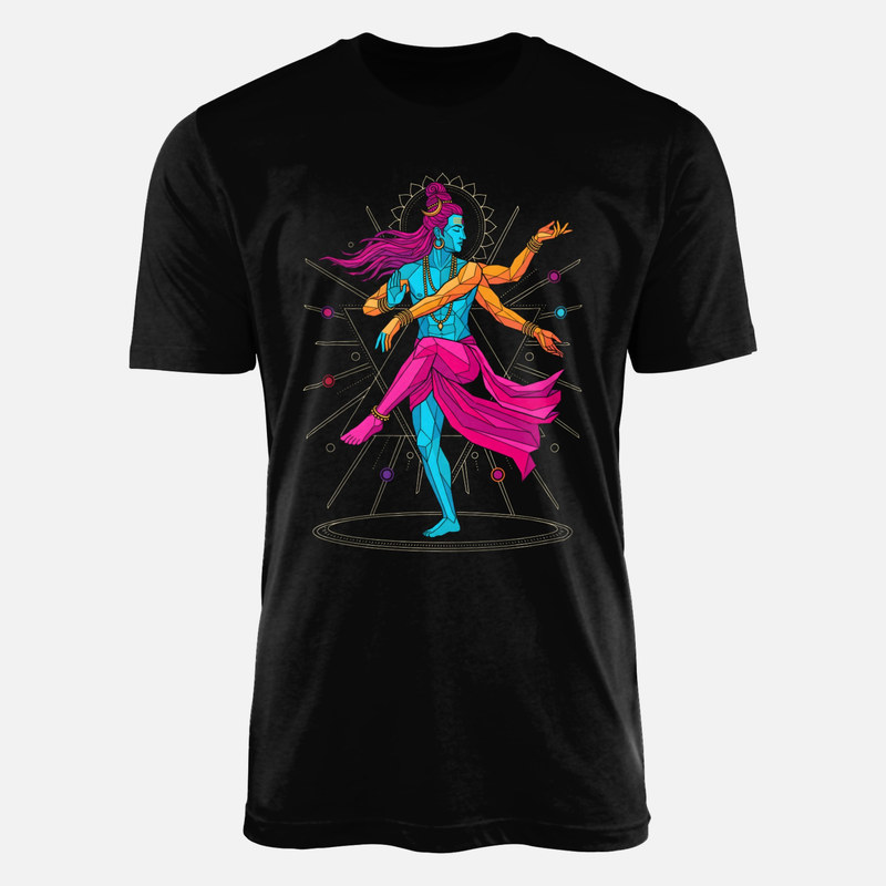 T-shirts: Geometric Low Poly Shiva Nataraja