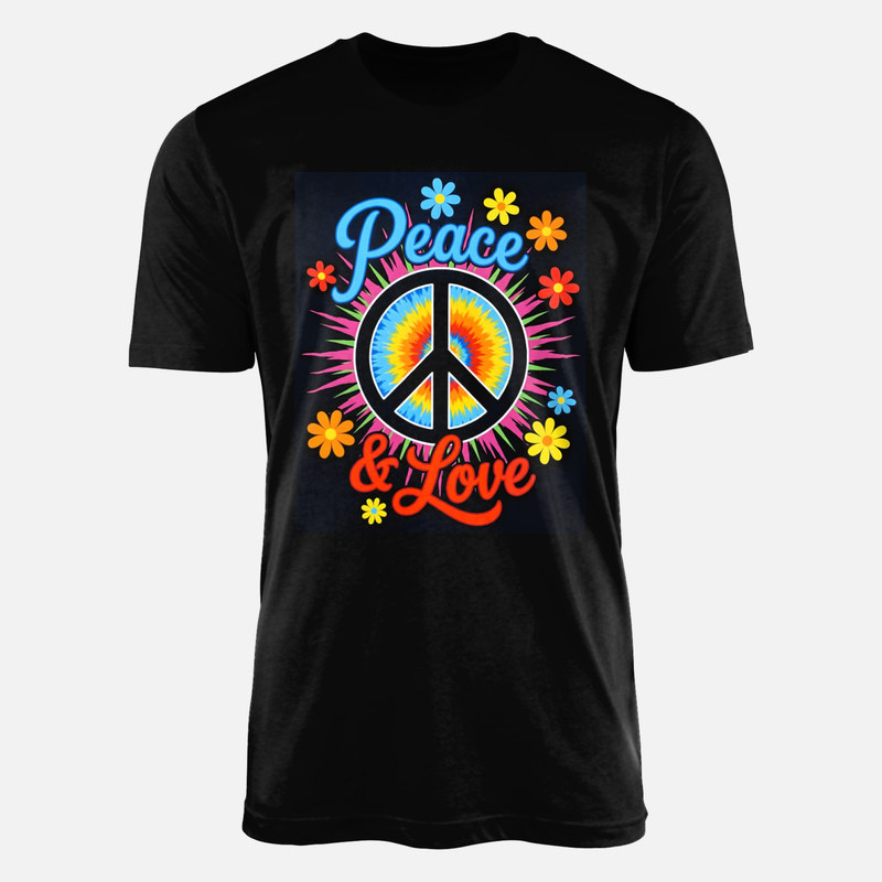 T-shirts: Peace &amp; Love Tie-Dye Peace Sign