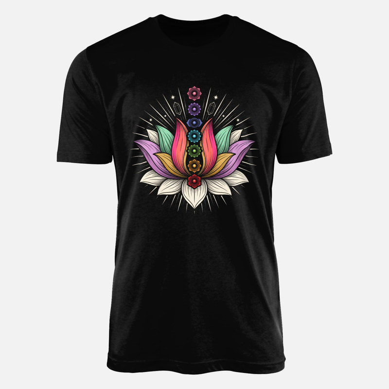 T-shirts: Seven Chakras Lotus Flower