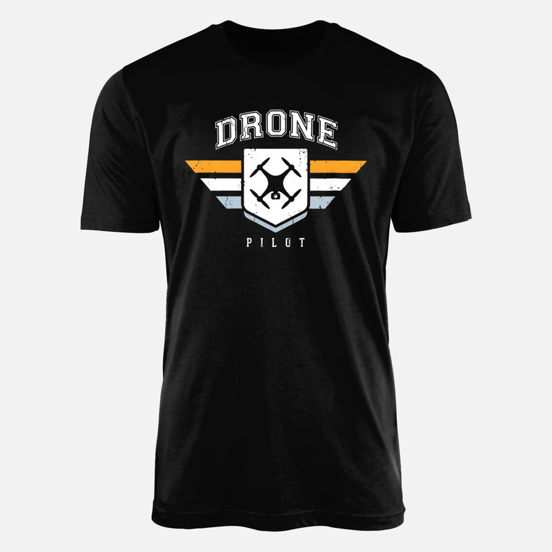 T-shirts: Retro Drone Pilot Wings Emblem