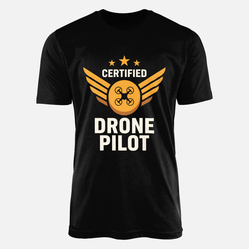 T-shirts: Certified Drone Pilot Aviation Wings