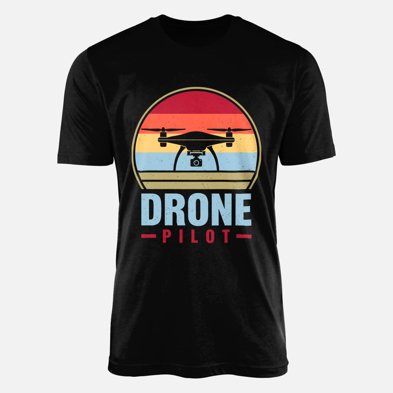 T-shirts: Drone Pilot Retro Sunset