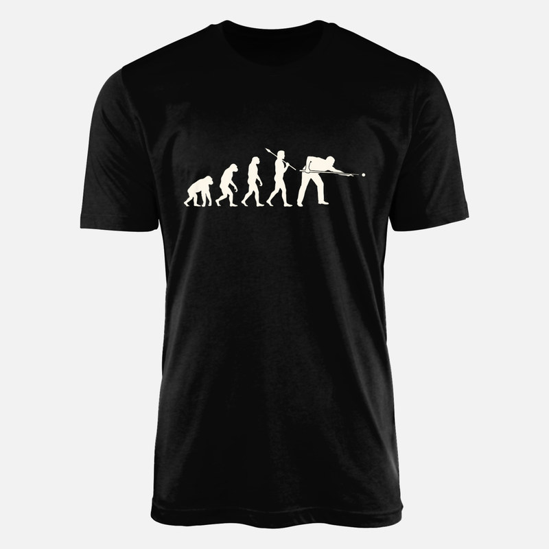 T-shirts: Billiards Human Evolution Silhouette