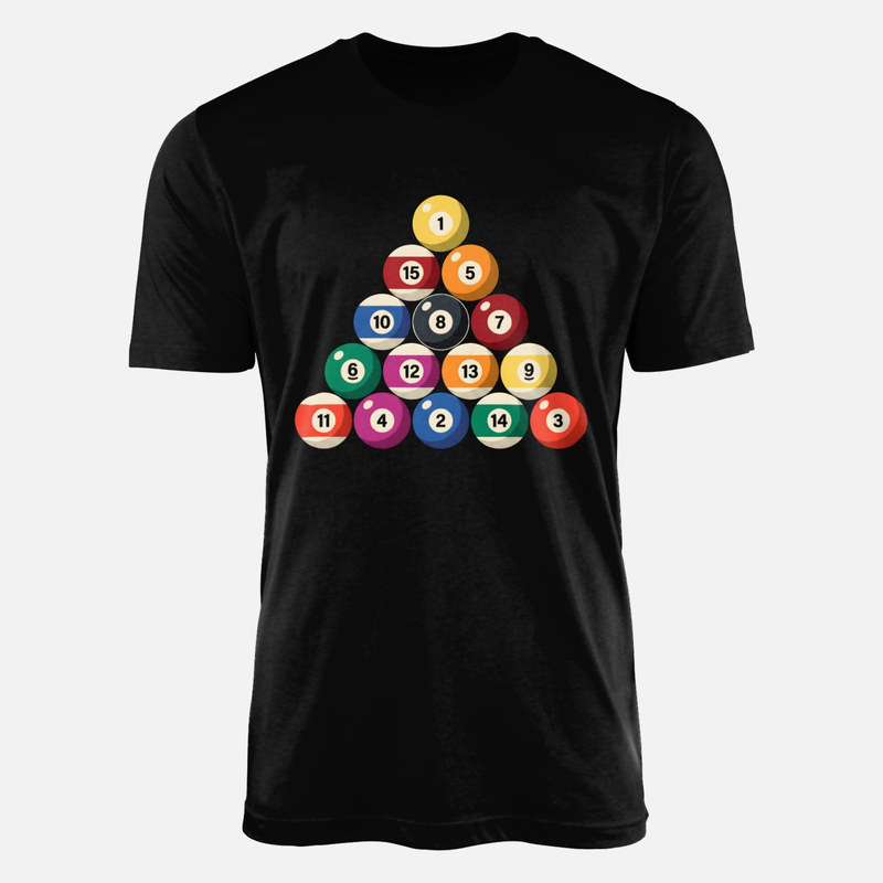 T-shirts: Billiard Ball Triangle Rack
