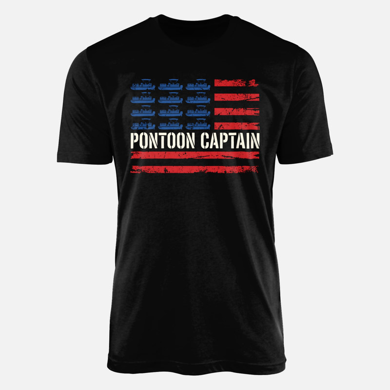 T-shirts: Pontoon Captain US Flag