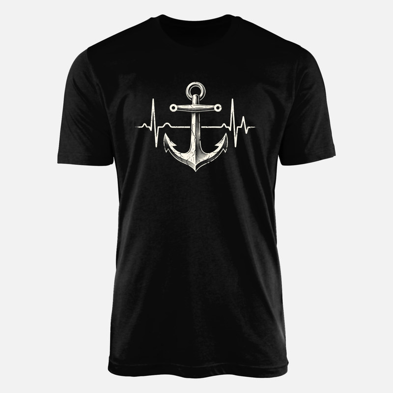 T-shirts: Nautical Anchor Heartbeat Lifeline