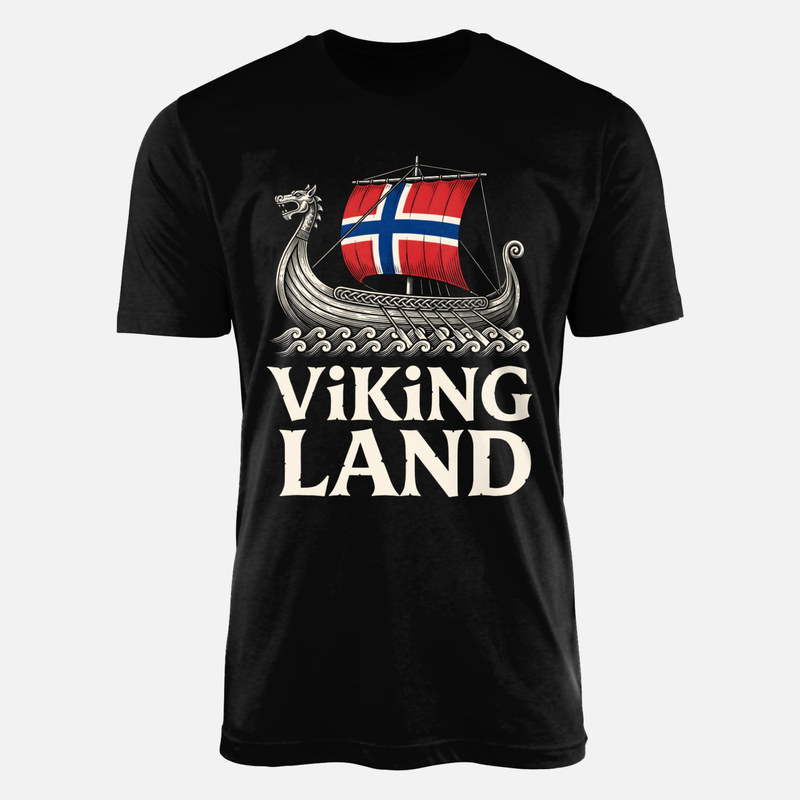 T-shirts: Viking Land Drakkar Norway Flag