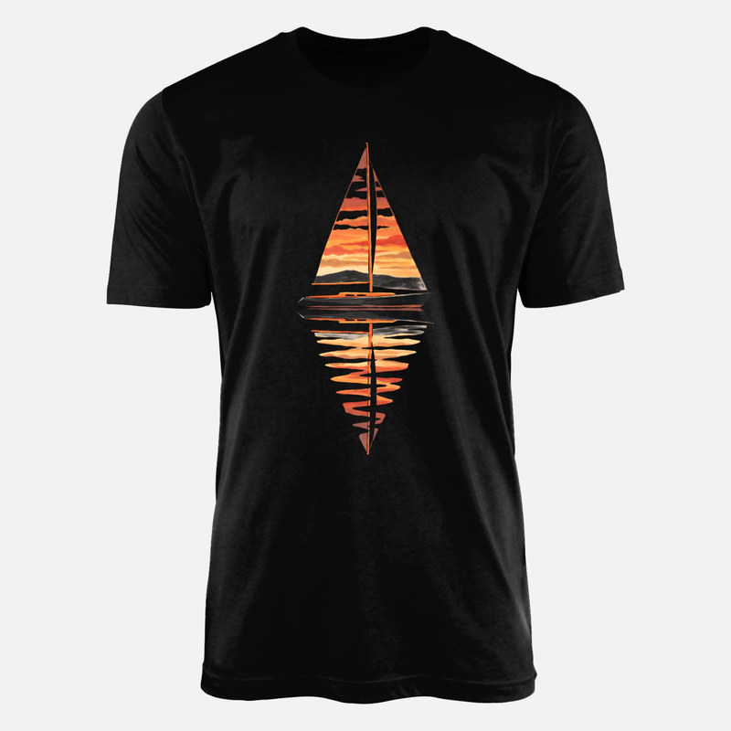 T-shirts: Sailboat Sunset Reflection