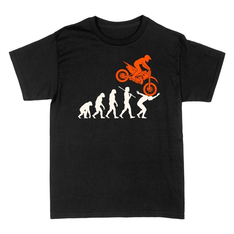 T-shirts: Motocross Human Evolution
