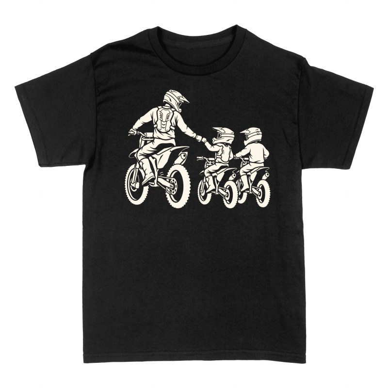 T-shirts: Motocross Dad and Kids Fist Bump