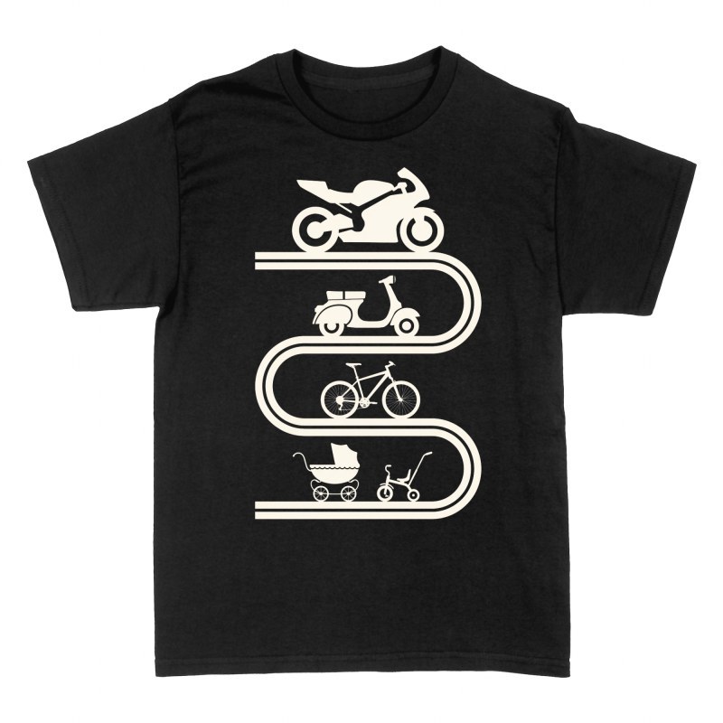 T-shirts: Motorcycle Life Evolution Silhouette