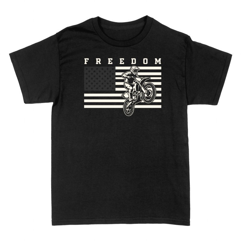 T-shirts: Freedom Motocross American Flag