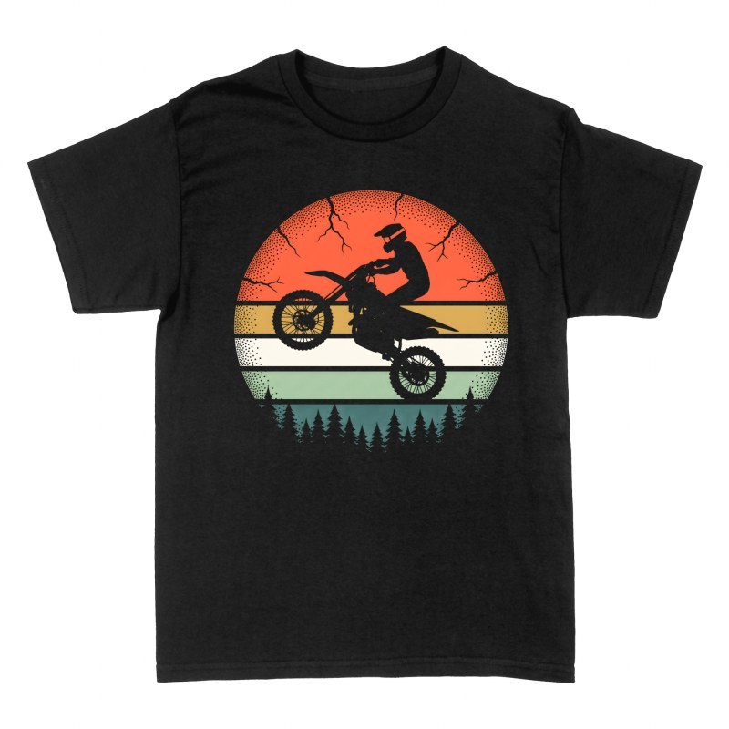 T-shirts: Retro Sunset Motocross Jump
