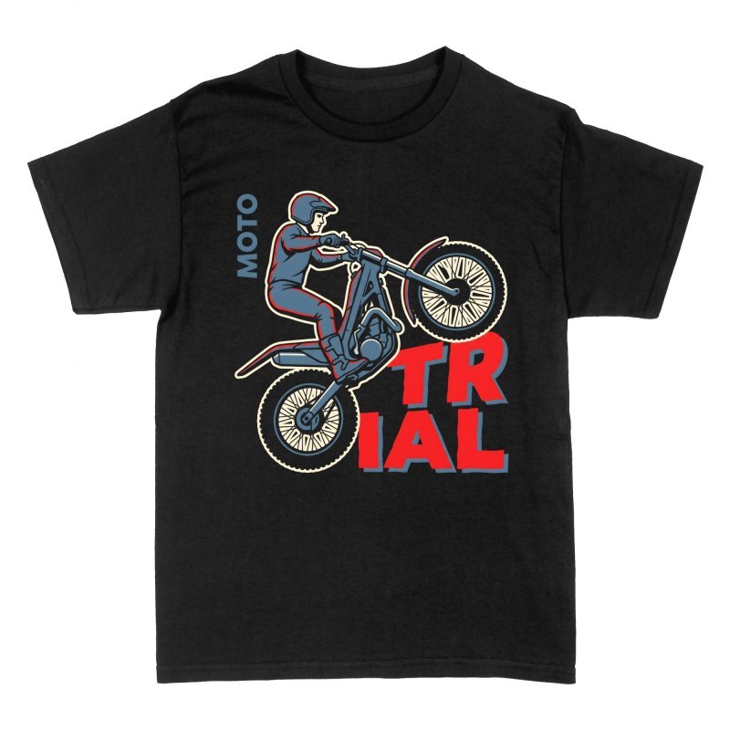 T-shirts: Moto Trial Wheelie Rider