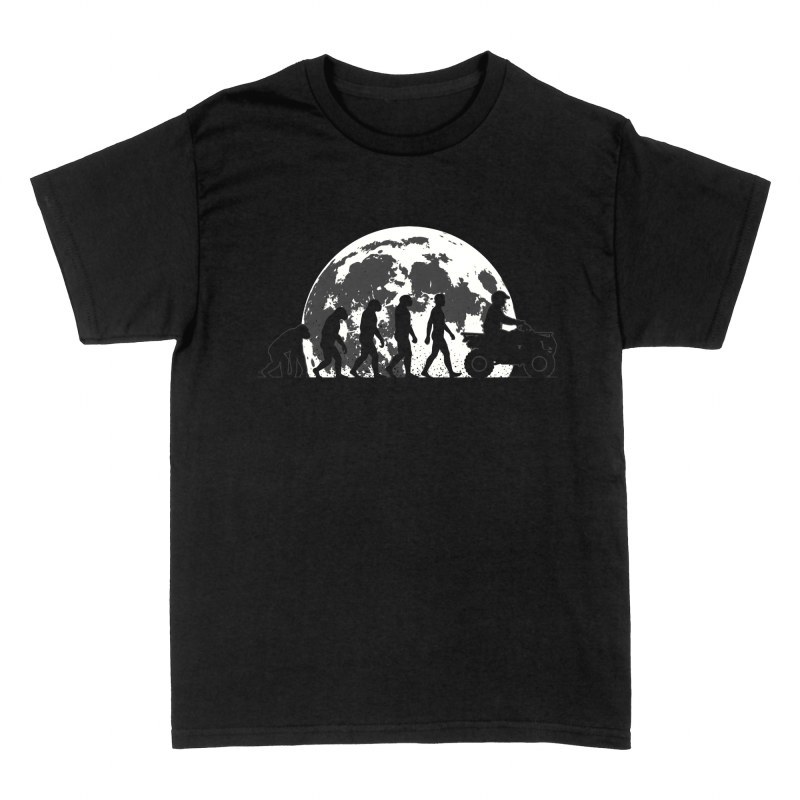 T-shirts: ATV Quad Evolution Silhouette with Moon