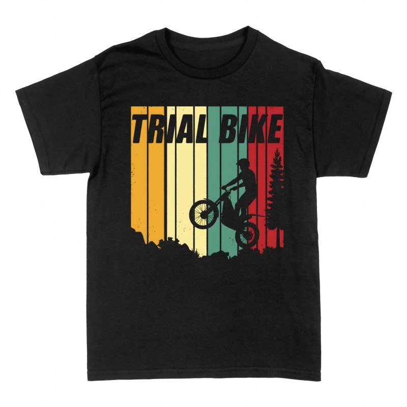 T-shirts: Retro Trial Bike Silhouette