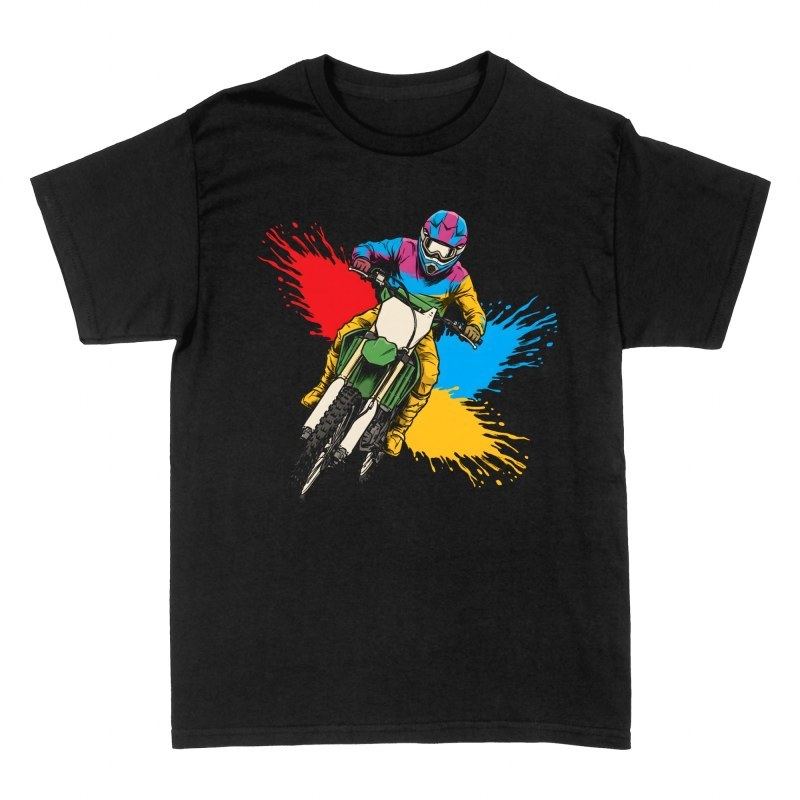 T-shirts: Color Splash Motocross Rider