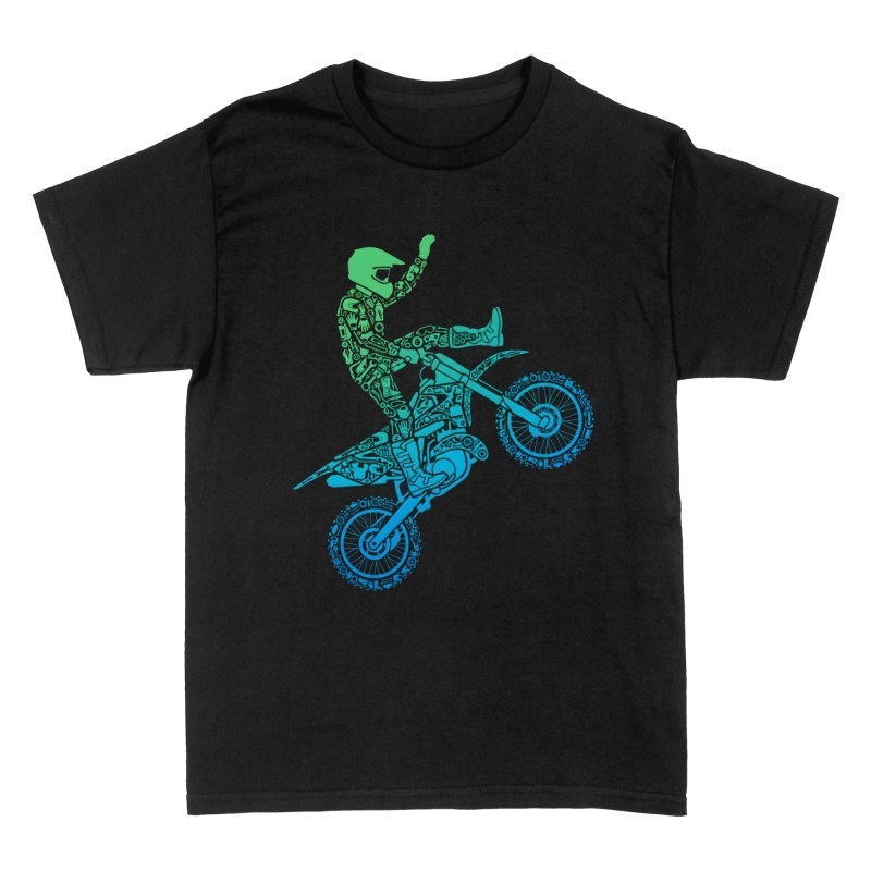 T-shirts: Mechanical Tools Motocross Stunt
