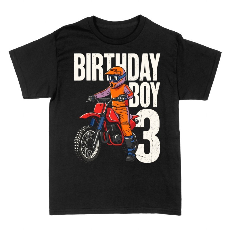 T-shirts: Birthday Boy 3 Motocross Dirt Bike