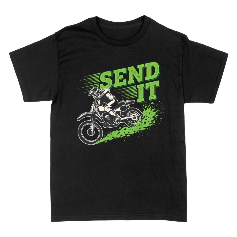 T-shirts: Motocross Send It Dirt Bike