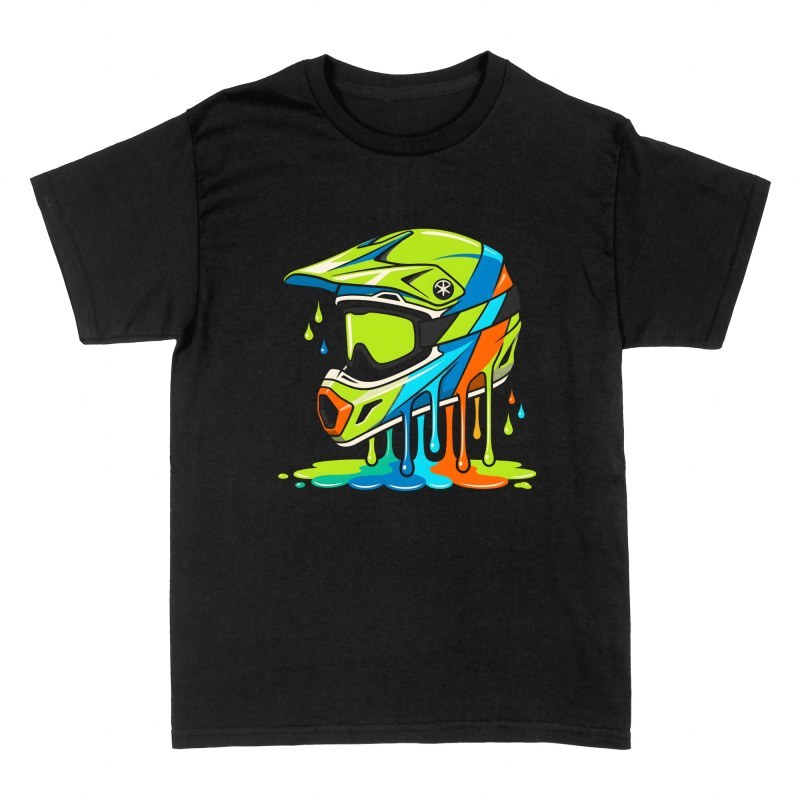 T-shirts: Melting Motocross Helmet