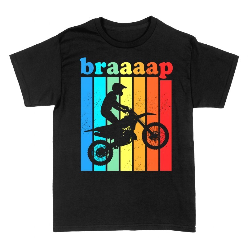 T-shirts: Braaaap Retro Motocross Jump