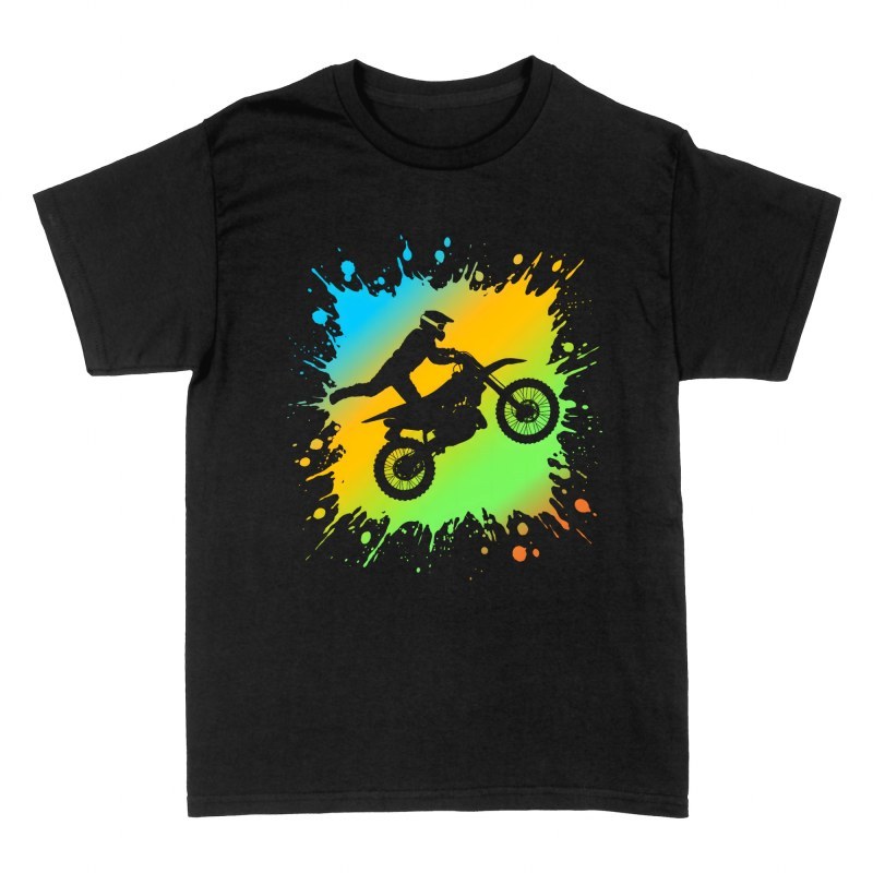 T-shirts: Motocross Stunt Paint Splatter