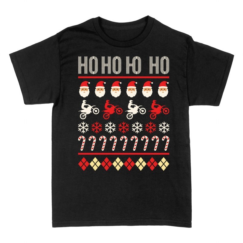 T-shirts: Ho Ho Ho Motocross Ugly Christmas Sweater