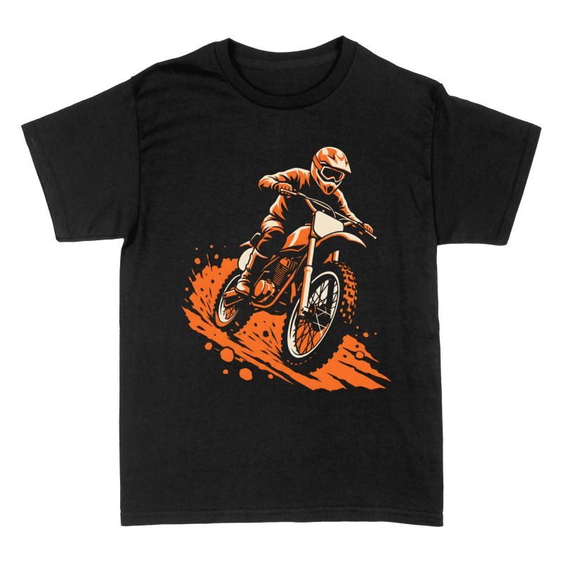 T-shirts: Drifting Motocross Rider