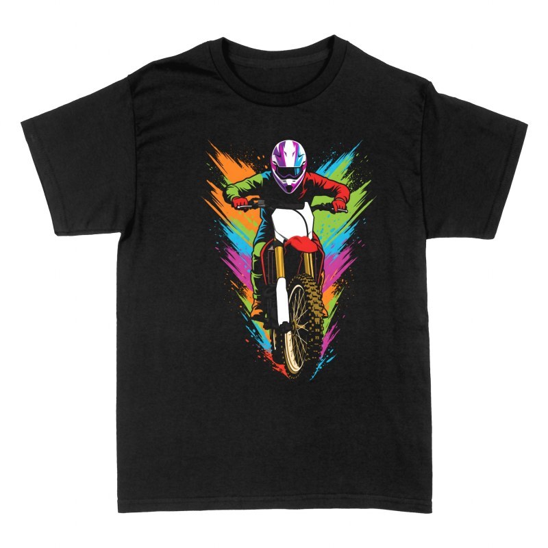 T-shirts: Motocross Rider Paint Splashes
