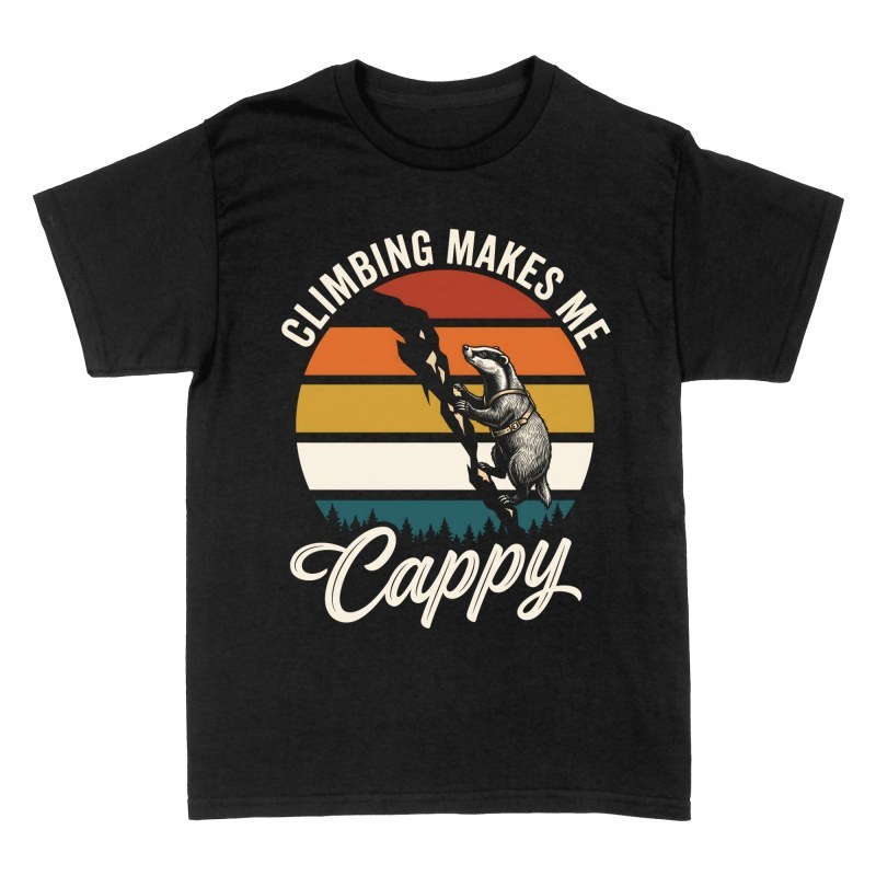 T-shirts: Climbing Makes Me Happy Badger