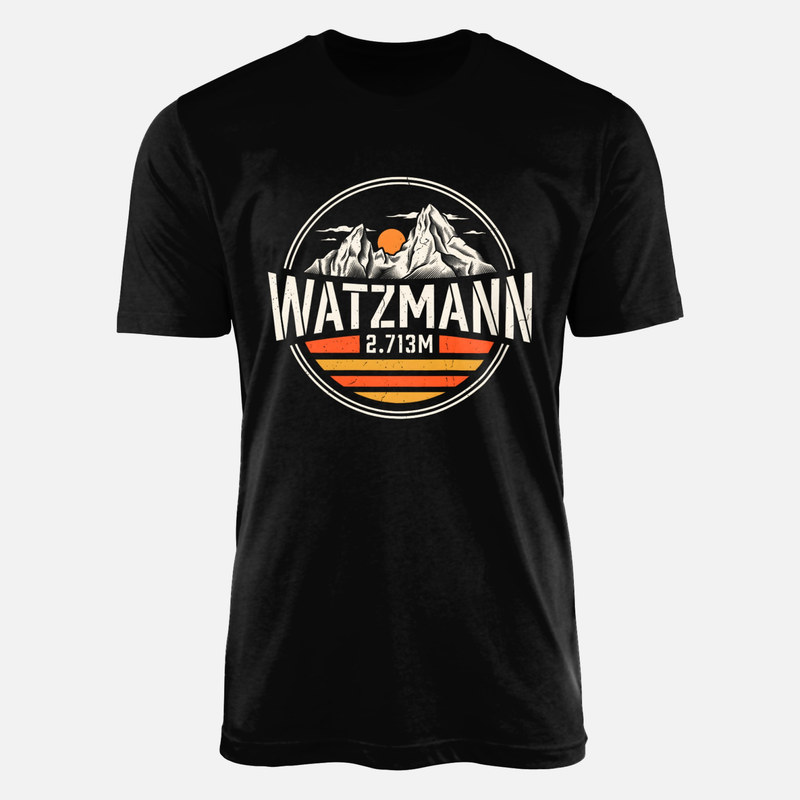 T-shirts: Watzmann 2713m Mountain Retro Emblem