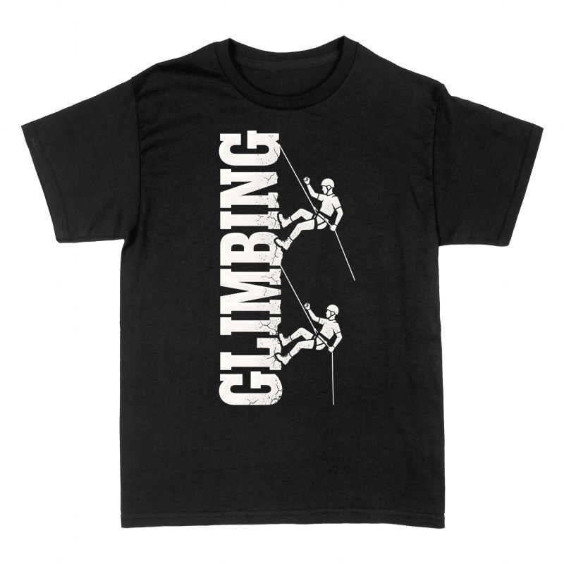 T-shirts: Climbing Word Rappelling Climbers