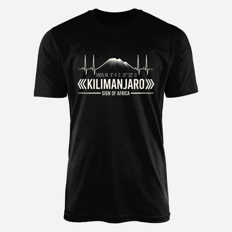 T-shirts: Kilimanjaro Heartbeat Sign of Africa