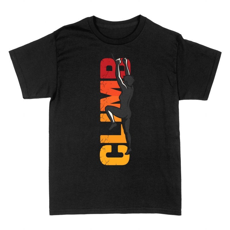 T-shirts: Nude Climber Silhouette Climb