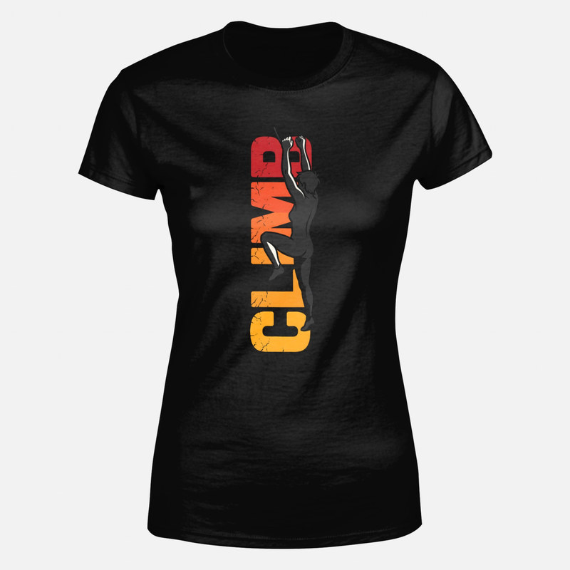 T-shirts: Nude Climber Silhouette Climb