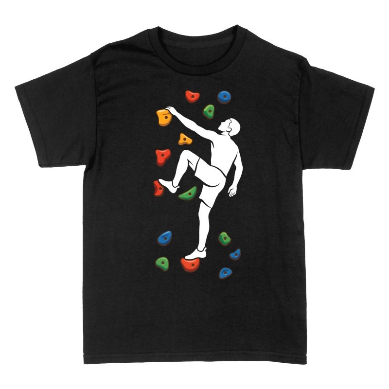 T-shirts: Bouldering Silhouette with Holds