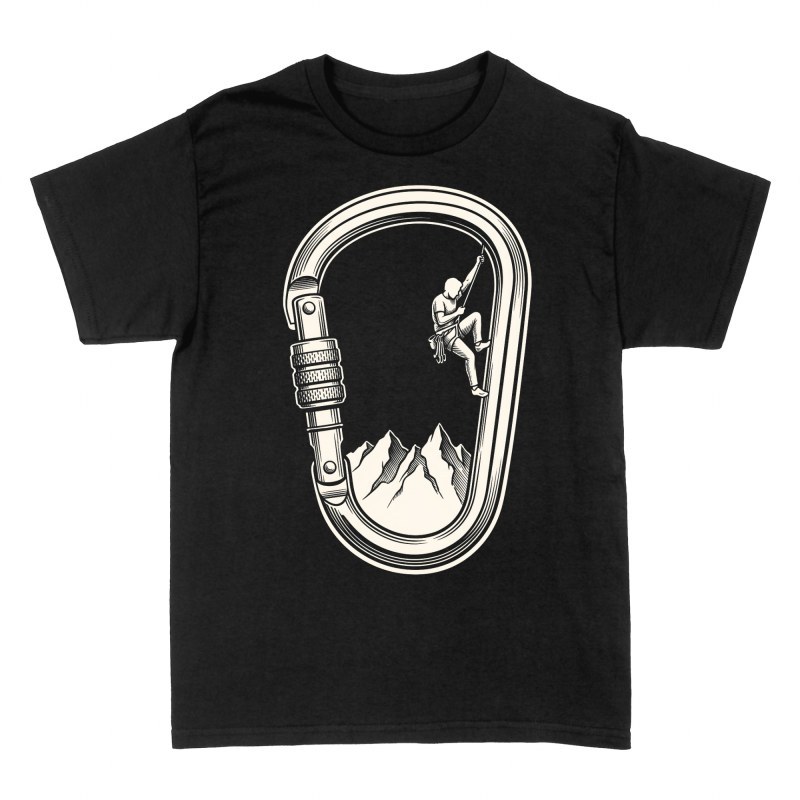 T-shirts: Climber Inside Carabiner