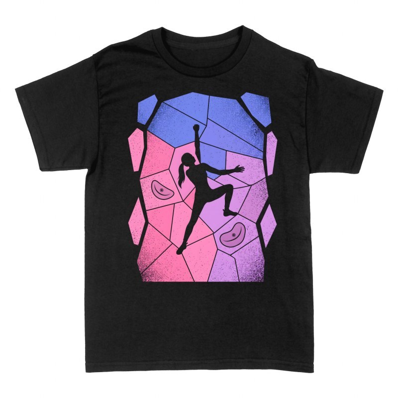 T-shirts: Bouldering Woman Silhouette