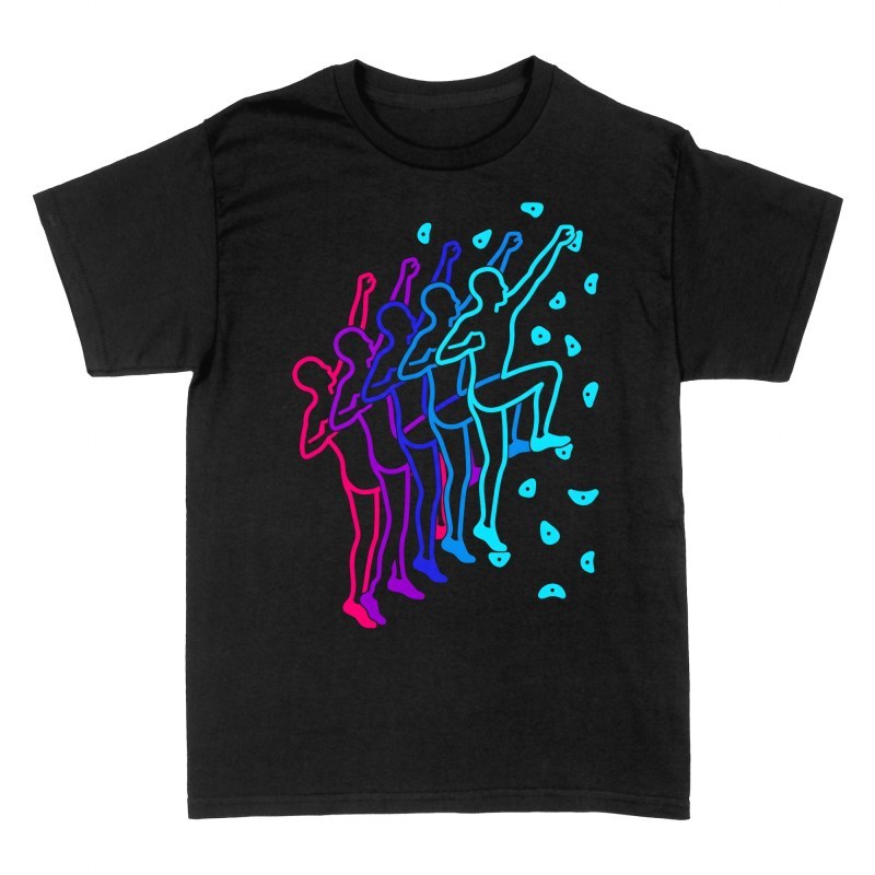 T-shirts: Neon Climber Motion Sequence
