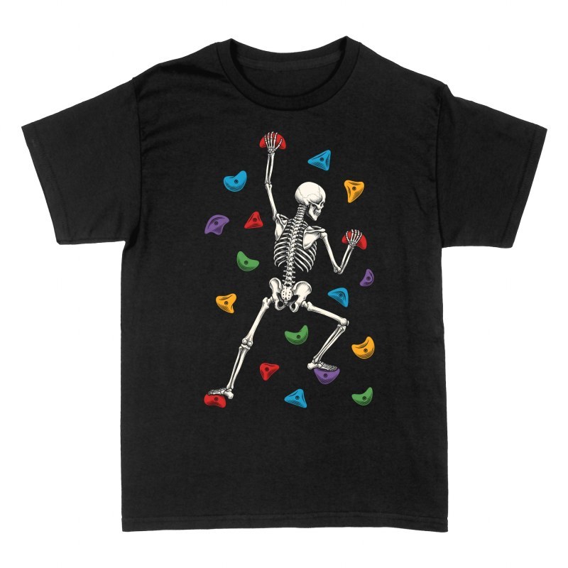 T-shirts: Rock Climbing Skeleton