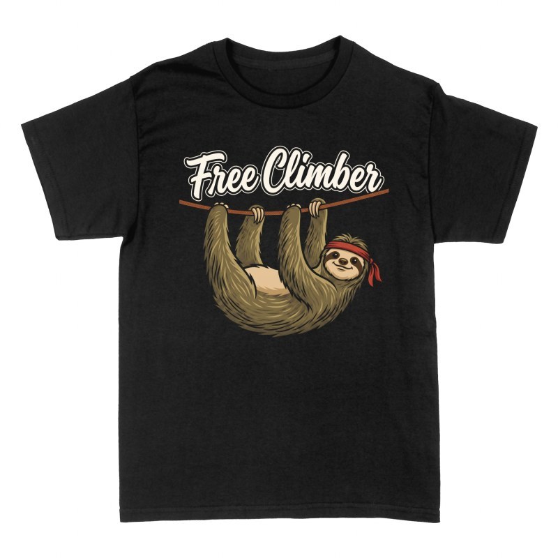 T-shirts: Free Climber Sloth