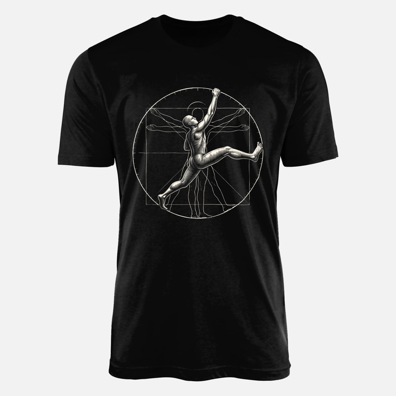 T-shirts: Climbing Vitruvian Man