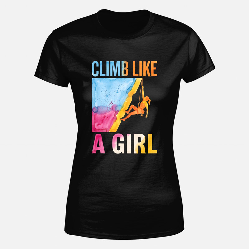 T-shirts: Climb Like a Girl Watercolor