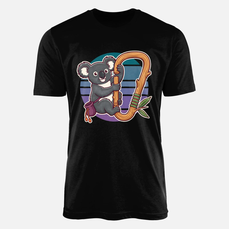 T-shirts: Climbing Koala on Carabiner