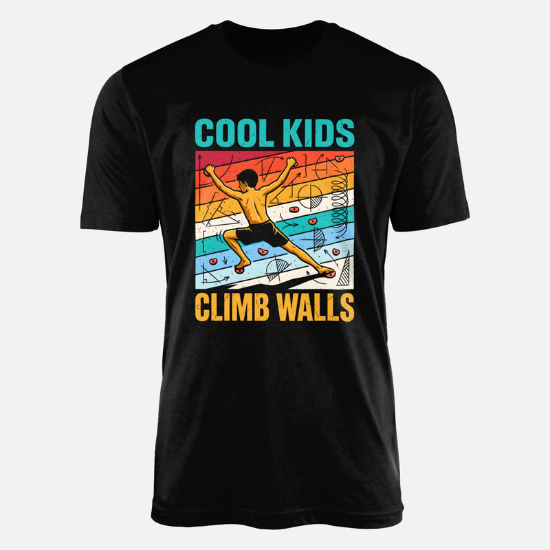 T-shirts: Kids Climb Walls Vintage