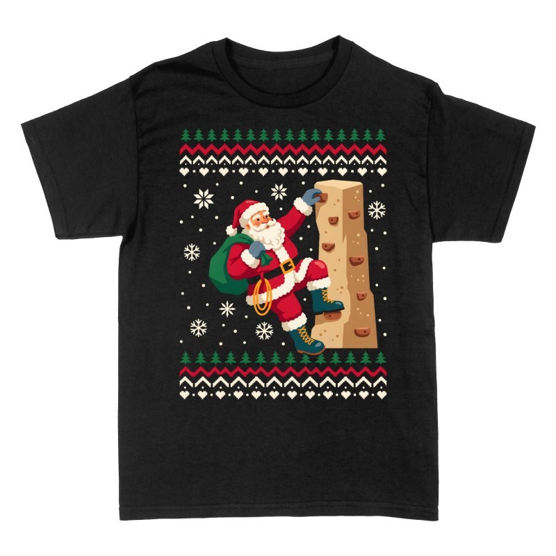 T-shirts: Climbing Santa Ugly Christmas Sweater