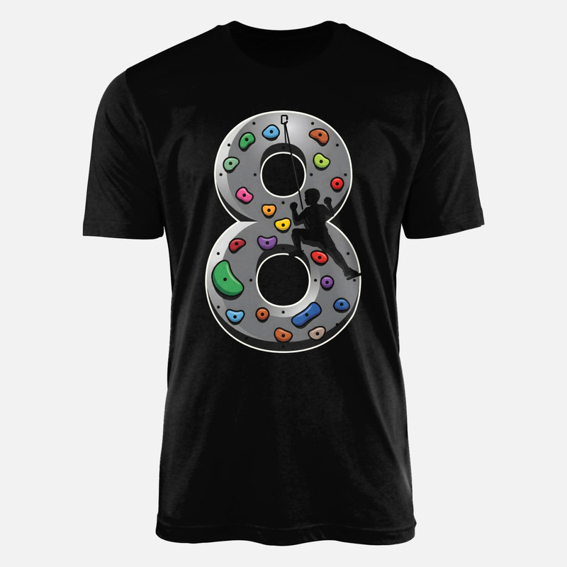 T-shirts: Kids Climbing Wall Number 8
